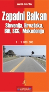 zapadni balkan - auto karta