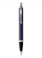 Ballpoint Pen, Matte Blue with Medium Point Blue Ink Refill