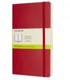 Moleskine - Classic Notebook Large Plain Scarlet Red Softcover 