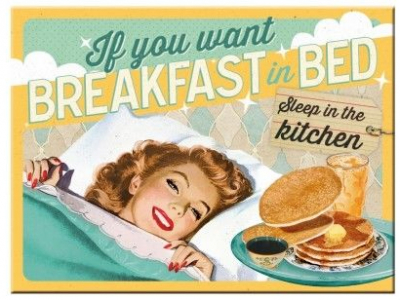 NOSTALGIC ART MAGNET - BREAKFAST IN BED