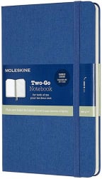 Moleskine Two-Go Medium R-P Notebook - Lapis Blue