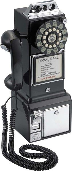 Telefon i kasica - Retro - Black