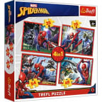 Puzzles - In Spider-Man's web / Disney Marvel Spiderman, 4 in 1