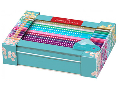 Faber-Castell Sparkle 201641 Gift Set 20 Coloured Pencils and 1 Sleeve Mini Sharpener
