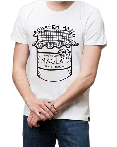 Muška majica, bela - Prodajem maglu, L