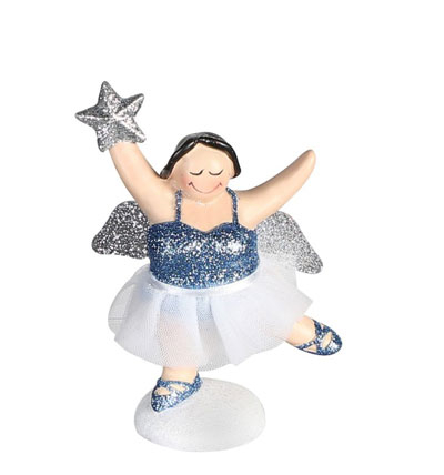 Novogodišnja figura - Angel Betty Ballerina, tamno plava