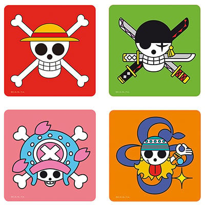 Podmetači set 4 - One Piece, Skulls
