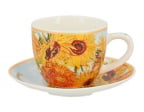 Šoljica za espreso sa tacnom - Van Gogh, Sunflowers, 80 ml