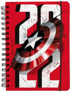 Agenda A5 2022 - Marvel, Captain America Shield, week to view