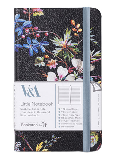 Agenda - A6, V&A, Bookaroo, Kilburn, Black Floral