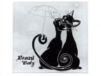 Podmetač - Crazy Cats, under umbrella, glass