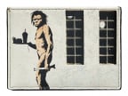 Futrola za kartice - Banksy, Ape Man, Black, 10x7x0.3 cm