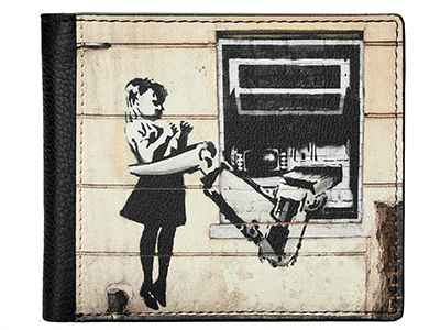 Novčanik - Banksy, Cash Machine, Black, 11x9.5x1.5