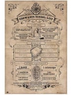 Poster - HP, Hogwarts School List