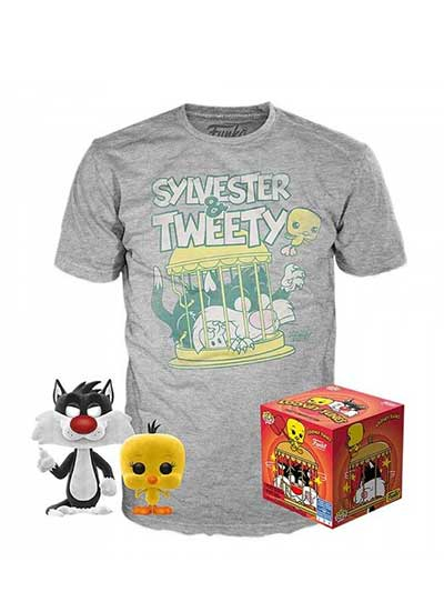 Set majica i figura - Looney Tunes, Sylvester&Tweety, L