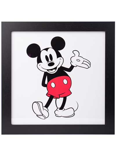 Uramljena reprodukcija - Disney, Mickey Sketch, 30x30 cm