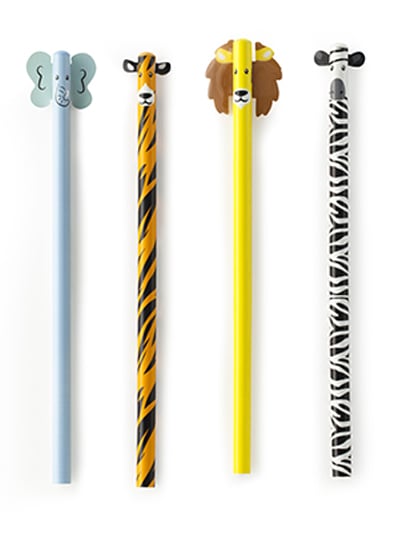 Kikkerland Safari Pencils Set Of 4