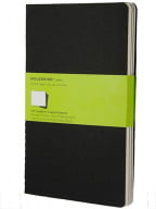 Moleskine - Set of 3 Notebooks, Black - Large