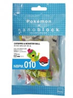 Nanoblok kockice - Pokemon, Caterpie Chenipan Raupy and Pokeball, 170 pcs