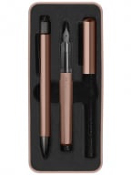 Hemijska olovka i naliv pero set - Faber-Castell, M, bronze