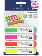 Marker za tekstil set 4 - Faber-Castell, Neon