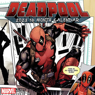 Kalendar 2023 - Marvel, Deadpool, 30x30 cm