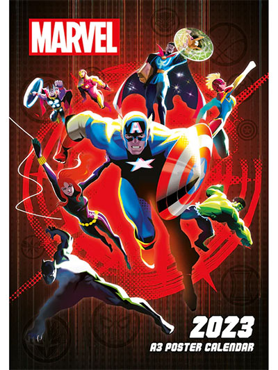 Kalendar / poster 2023 - Marvel, Avengers, Half Tone Heroes, A3