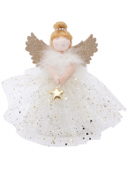 NG Dekoracija - Fairy, Gold Light Up Topper, S