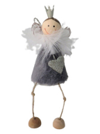 NG Figura - Sitting Grey Wool Angel