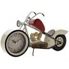 Stoni sat - Hometime Mantel, Red & White Motorcycle