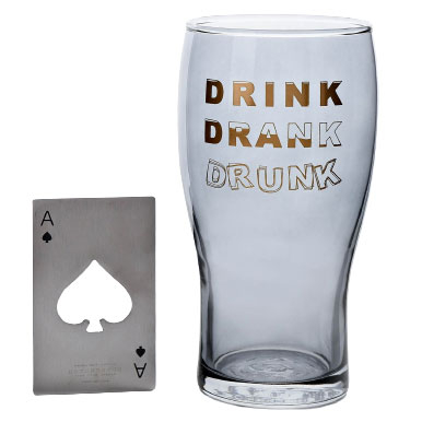 Čaša i otvarač set - Hotchpotch Orion, Beer, Drink Drank Drunk