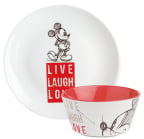 Komplet Dessert set 2 - Disney, Mickey Live Laugh Love, Red