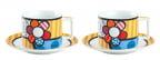 Šolje sa tacnom Cappuccino set 2 - Britto, Flower