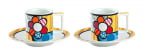 Šolje sa tacnom Espresso set 2 - Britto, Flower
