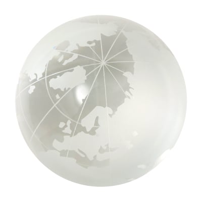 Kristalna kugla - World Map, 60 mm