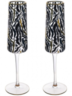 Čaše set 2 - Champagne, Frida, Zebra