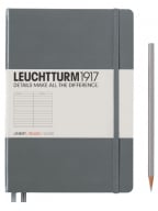 Agenda Medium A5 Hardcover - Leuchtturm, 249 PG Ruled Antracite