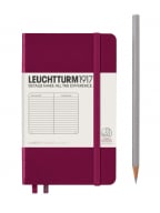 Agenda Pocket A6 Hardcover- Leuchtturm, 185 PG Ruled Port Red